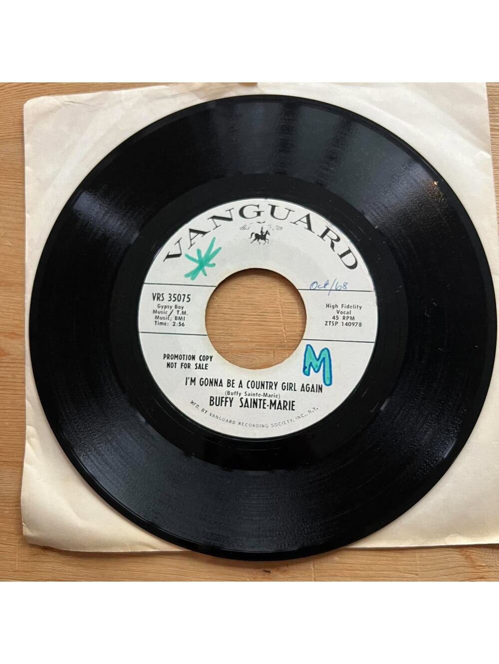 Buffy Sainte-Marie - I'm gonna be a Country Girl Again 45rpm VG+ R13